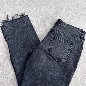 Cheap Monday Washed Black High-Rise Straight Jeans